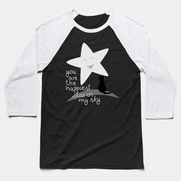 happy star Baseball T-Shirt by TinkM